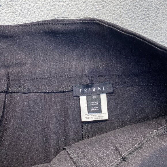 TRIBAL Charcoal Women's Skirt  Buttons,Stretch  Size 16W - Picture 8 of 14